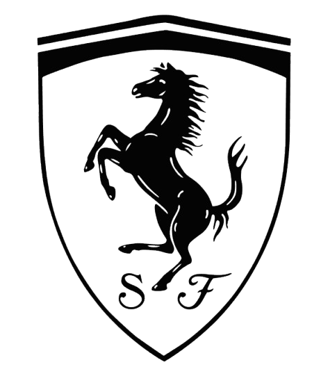 logo ferrari marque de voiture transporté par Car transport lux
